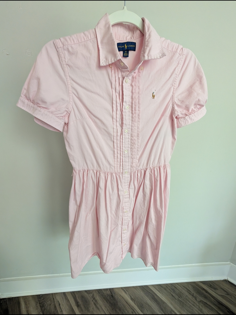 Ralph Lauren Pink Girls' Short-Sleeve Shirt Dress